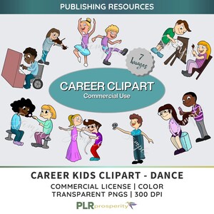 Dance Clipart Bundle for Children with Commerical Rights | The Arts for Kids | Career Clipart | High Resolution | PNGS | Instant Download
