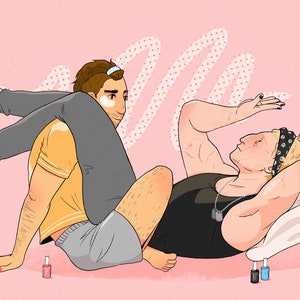 Boys Night—SoapGhost Postcard Print