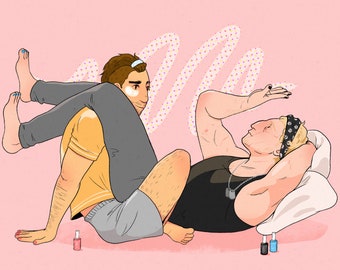 Boys Night—SoapGhost Postcard Print