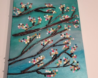 Teal Branches Art