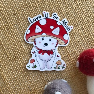 Pegatina "Love U So Mush Westie" / Pegatina "Think Westie" / Pegatina "Otoño Westie" / Amante de los Westies / Pegatina de perro lindo Regalo para amantes de los perros / Pegatina de diario