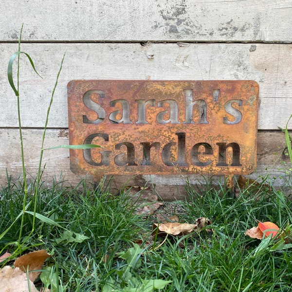 Panneau de jardin en métal rouillé personnalisé, décor extérieur Unique, panneau de jardin personnalisé, cadeau pour jardiniers