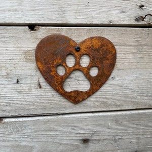 Corten Rusty Metal Dog Memorial Sign - Vintage Style Tribute for Beloved Pup - Pet Memorial Ornament - Metal Garden Pet Sign Fence Pet Sign image 1