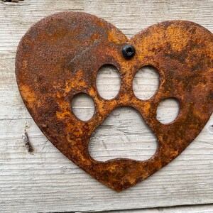 Corten Rusty Metal Dog Memorial Sign - Vintage Style Tribute for Beloved Pup - Pet Memorial Ornament - Metal Garden Pet Sign Fence Pet Sign image 2