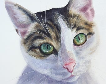 Hand-Painted Watercolor Pet Portrait | Custom Painting From Your Photo