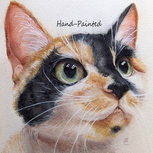 Custom, Hand-Painted Watercolor Pet Portrait Painting From Your Photo (Dog, Cat, Bird, Bunny, Horse, Ferret, Memorial Gift, Rememberance)