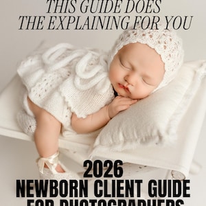 Luxury Newborn Client Guide – IPS-Focused | Editable Canva Template for Photographers