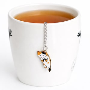 Hanging cat tea ball infuser tea steeper strainer gift