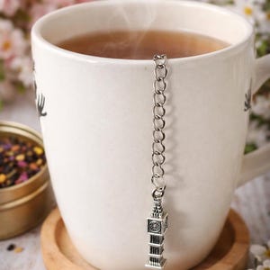 Big Ben Tea Infuser | London Clock Charm Tea Strainer | Stainless Steel Loose Leaf Tea Infuser | British Tea Gift | Tea Lover Accessory