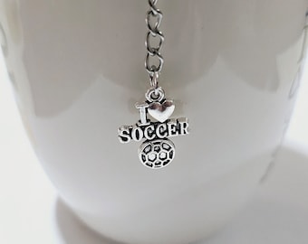 I love soccer tea infuser ball tea steeper strainer gift