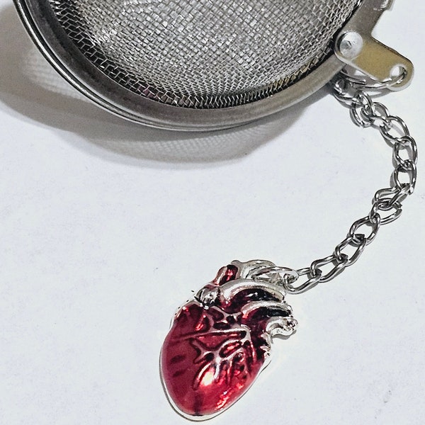 Heart blood vessel nerve system charm tea ball infuser tea steeper strainer gift