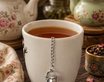 Mini Teapot Tea Infuser Charm | Stainless Steel Tea Ball Strainer Pendant | Tea Lover Gift | Loose Leaf Tea Accessory