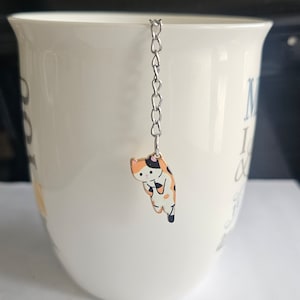 Hanging cat tea ball infuser tea steeper strainer gift