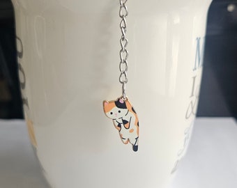 Hanging cat tea ball infuser tea steeper strainer gift