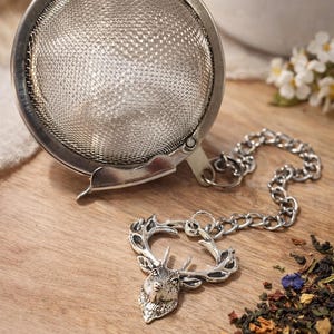 Infusor de té con forma de ciervo, novedoso infusor de té en forma de bola