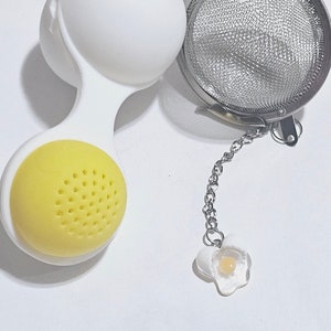 2pc combo silicone egg tea infuser egg ball steeper tea strainer