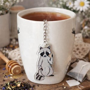 アライグマのティーインフューザー | ステンレススチール製ルーズリーフティーストレーナー