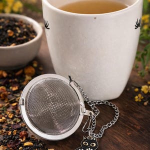 Cat Tea Infuser – Stainless Steel Loose Leaf Tea Strainer with Charm