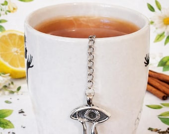 Silver Evil Eye Tea Infuser Charm – Dripping Eye Pendant Tea Accessory