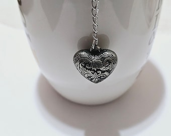 Heart shape charm tea infuser ball tea steeper strainer gift