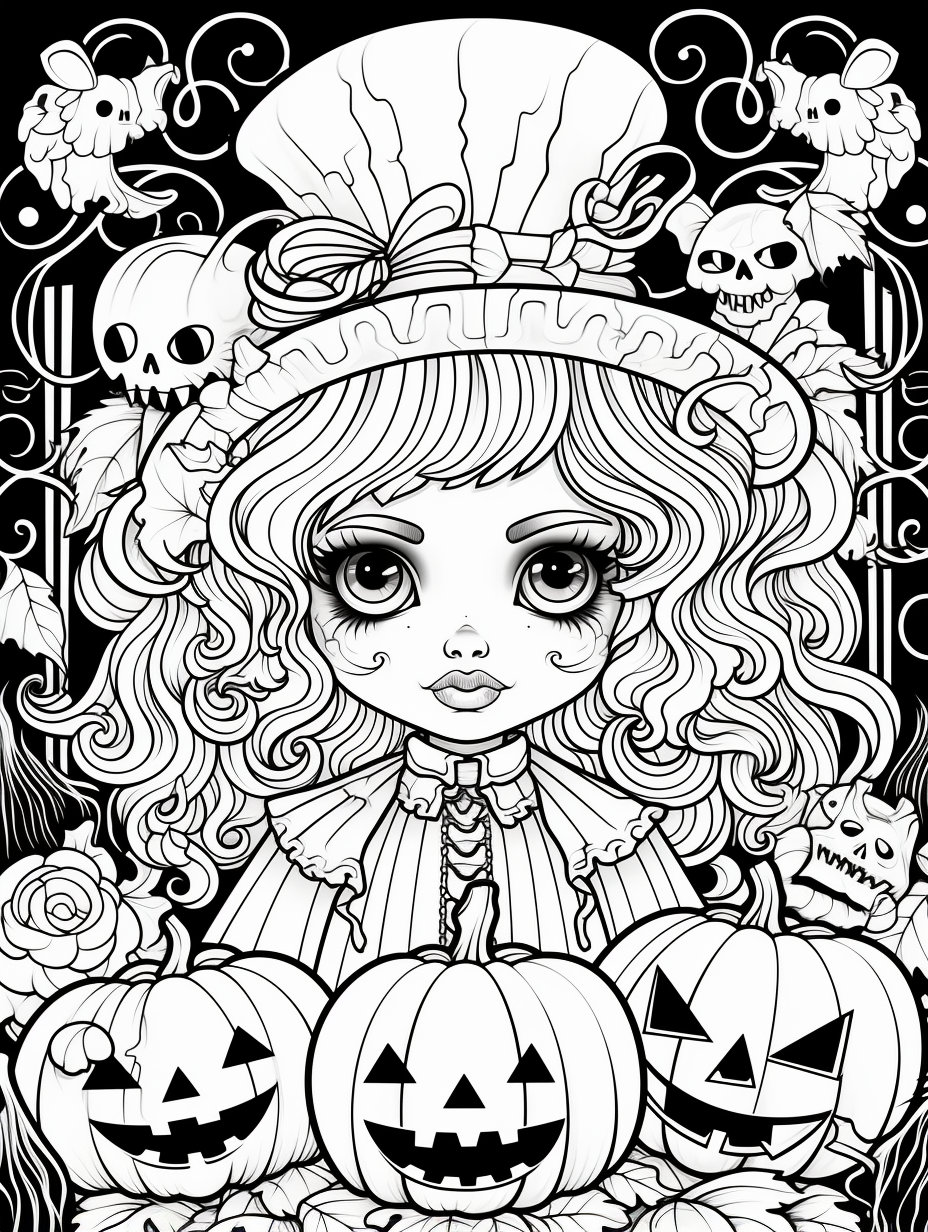 Halloween House, Girl, Boy, Coloring Pages, Halloween Coloring Book