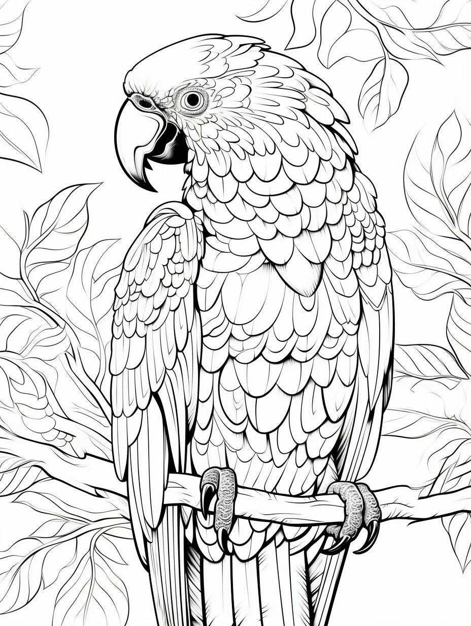22 Exotic Birds Coloring Pages Adults Printable Coloring Etsy