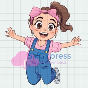 Archivo PNG de la Sra. Rachel, dibujos animados de la Sra. Rachel, dibujos animados de la Sra. Rachel saltando, fiesta de cumpleaños de la Sra. Rachel, descarga digital PNG