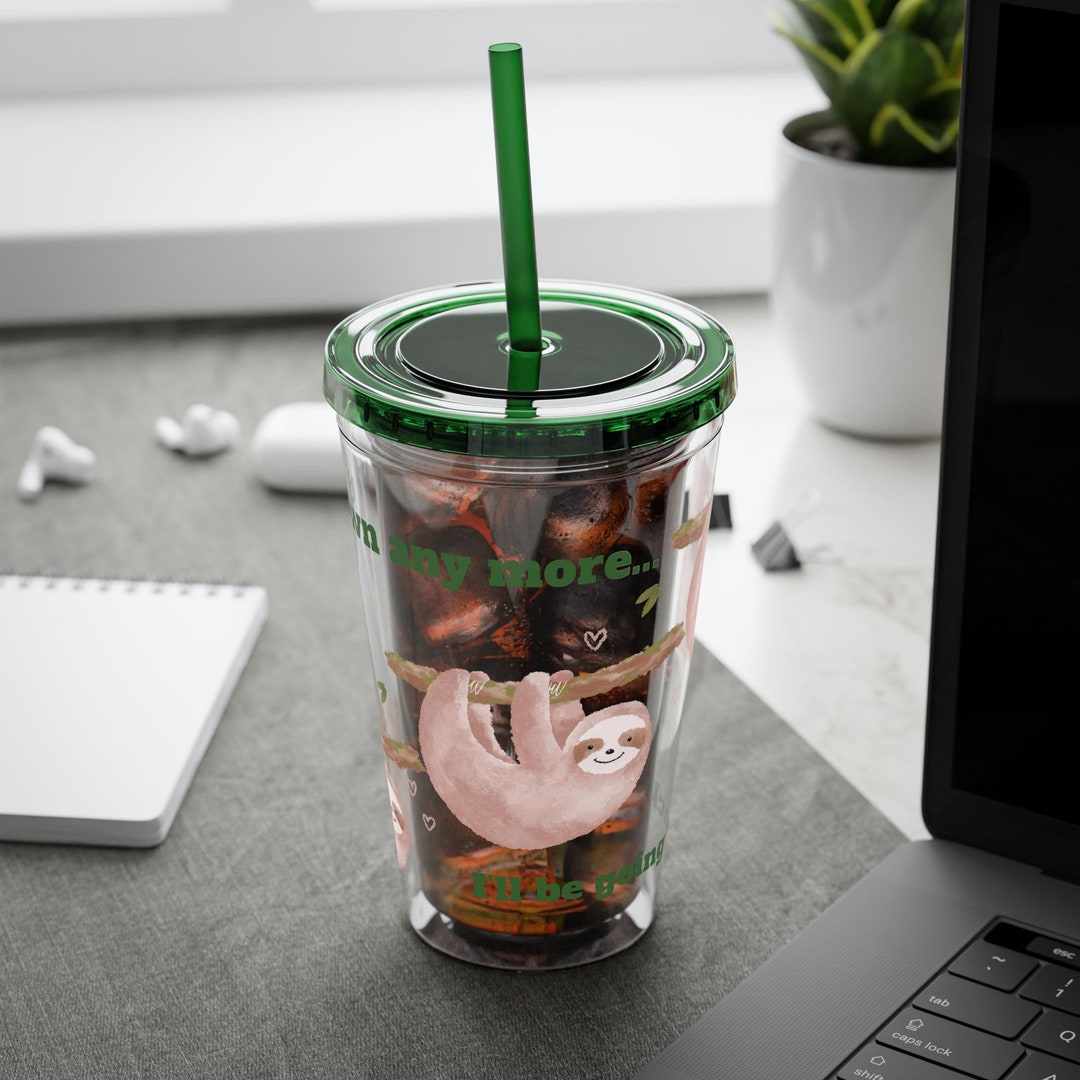 Tumbler, Relaxing Sloth, 16oz, Funny, Drinkware, Gift for Sloth Lover ...
