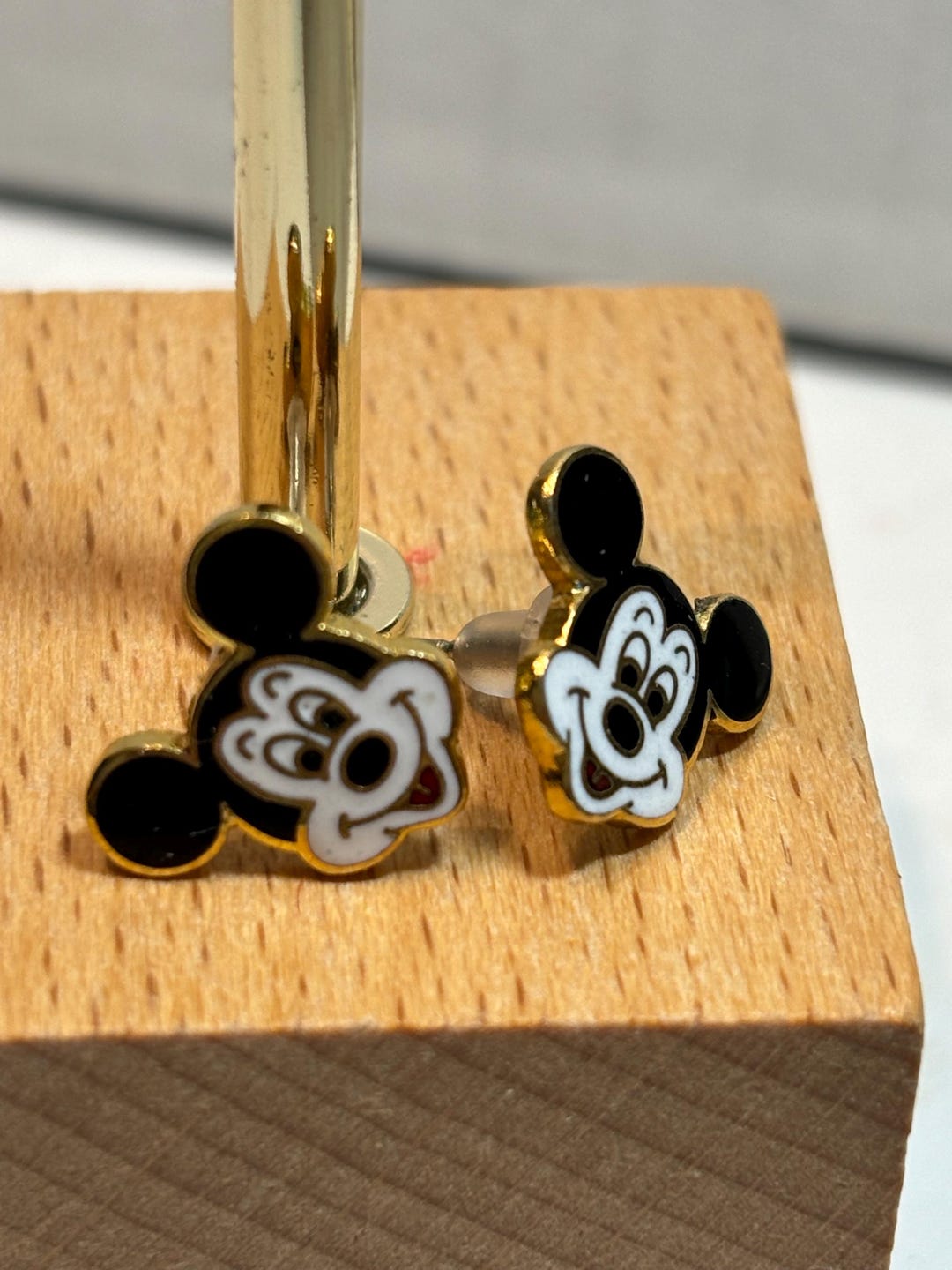 Mickey Mouse Pierced Earrings. - Etsy
