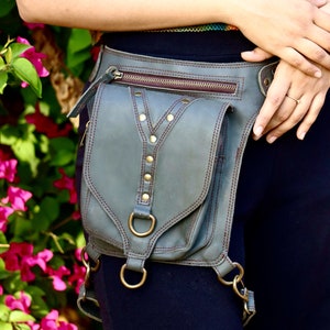 Leather Thigh Bag: Festival Utility Belt With Leg Strap - Etsy