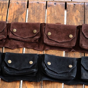 Handgefertigte Leder Taille / Hüftgürtel, Reisegürtel, Taschengürtel, Leder-Taschengürtel, Weihnachtsgeschenk, Halloween-Accessoire