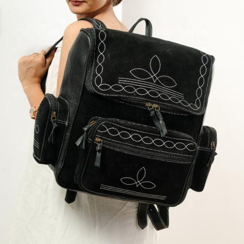 Handmade Leather Backpack Purse | Western Rucksack | Backpack for Her