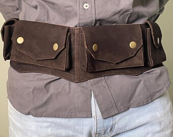 Handmade Leather Belt Pouch: Travel Utility Belt, Hands-free  display picture 3