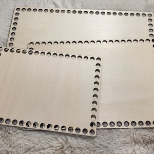 Base de cesta de madera Fondo de madera Cesta de crochet Fondo de tejido Base de madera contrachapada lijada