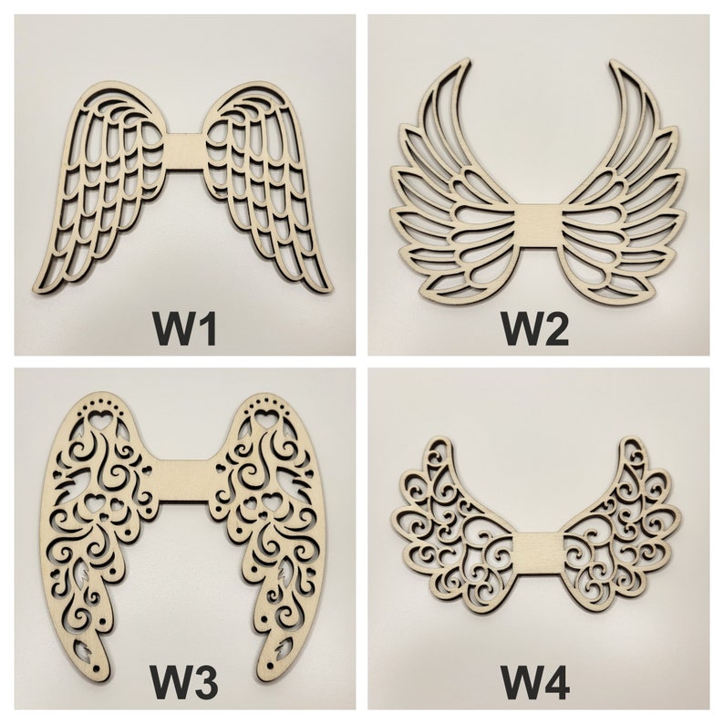 Angel Wings Macrame Laser Cut Decoration Heart Ornament - Etsy