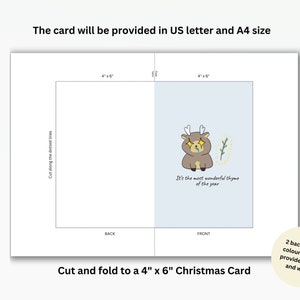 Printable Cute Christmas Card Instant Download It's the Most Wonderful ...