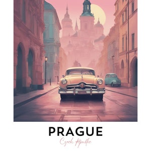Prague, Czech Republic travel poster, Wall Decor, Wall Art, Digital Download, Printable