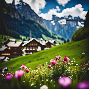 The stunning storybook village of Grindelwald, Switzerland- Printable Wall Art