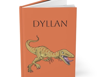 Personalized Dinosaur Hardcover Journal for Kids, Perfect for Birthdays, School Supplies, Writing Gifts, Gifts For Boys