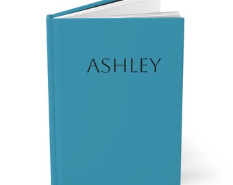 Gepersonaliseerde mat hardcover dagboek voor het maken van aantekeningen, geschenken, zelfreflectie, schrijven, blauw dagboek, studentenbenodigdheden, thuiskantoor