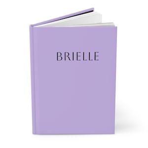 Personalized Light Purple Hardcover Journal, Custom Notebook for Writing, Stylish Diary, Gift for Her, Creative Writing Journal