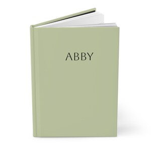 Personalized Matte Hardcover Journal, Custom Name Journal for Writers, Gifts for Her, Elegant Notebook for Journaling, Eco-Friendly