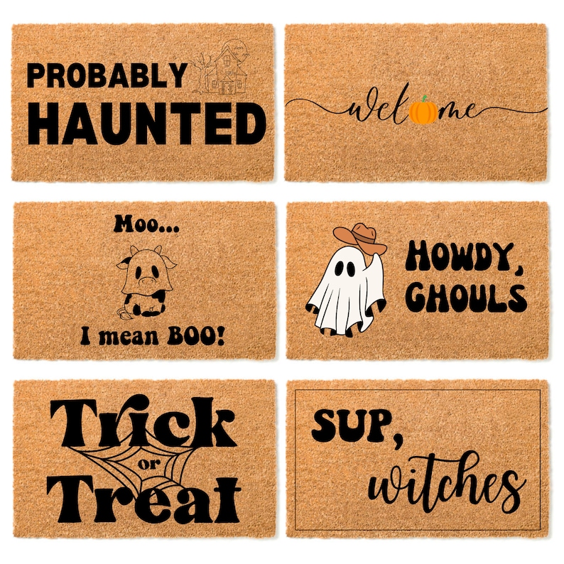 Halloween Doormat SVG Bundle Halloween Door Mat Designs Digital Instant