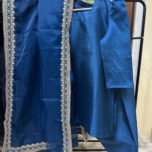 FARSHI shalwar suit with Embroidered organza dupatta  - Wedding Eid Party Outfit- Designer Gift Salwar Suit - Pakistani Dress-Eid dress