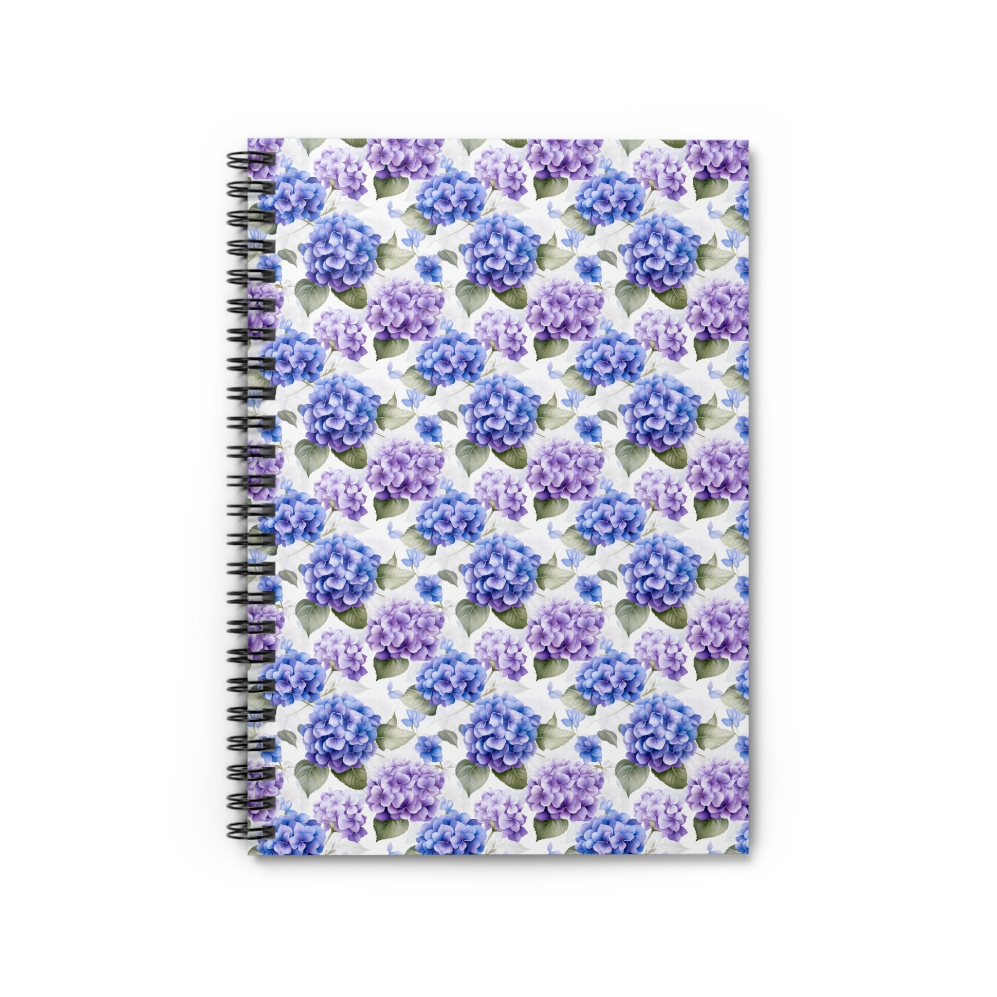 Hydrangea Garden Spiral Notebook Floral Spiral Notebook Journal With ...
