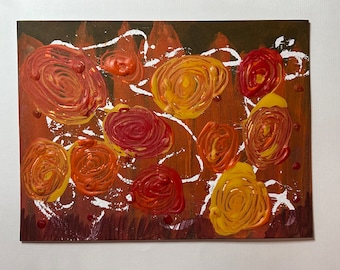 Original Artwork -  “Roses”  Painting - Handmade