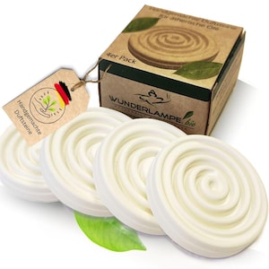 Geursteen voor etherische oliën, verpakking van 4, geurspiraal van Wunderkraft-bio, ideaal voor kasten of kleine kamers en voor op tafel