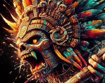 Mexico Aztec Warrior | Mexico Traditions, Sublimation Design | Instant Download PNG Digital Files