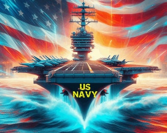 US Aircraft Carrier - American Flag | Skinny 20oz Tumbler Sublimation Design | Patriotic | Instant Download PNG & PDF | Digital Files