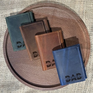 Personalized Mens Leather Trifold Wallet, Personalized Gift, Gift for Him, Gift for Dad, Gifts for Boyfriend, Christmas Gift for Men, Wallet